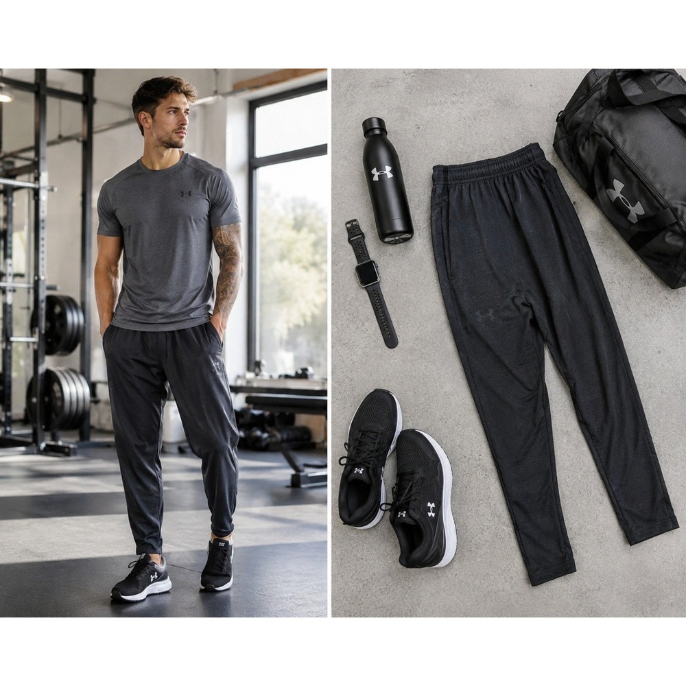 Under Armour Mens ColdGear‎ Loose Fit Sweatpants Charcoal Grey Heather Large